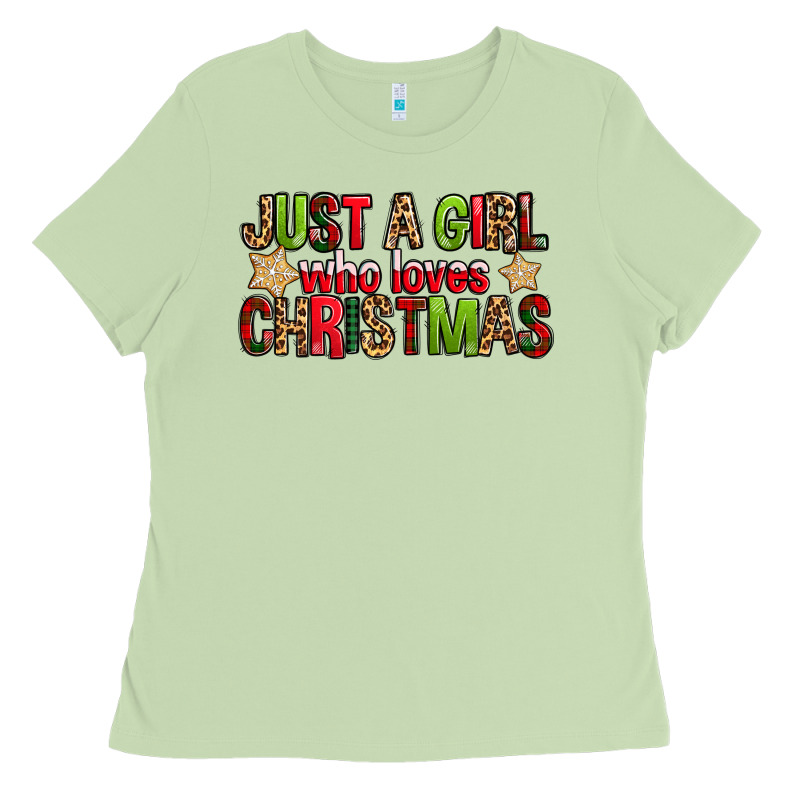 Just A Girl Who Loves Christmas With Cookies Ladies Tee by FaDigitalArtStudio | Teevron