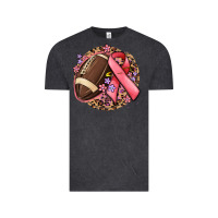 Vintage Black breast cancer ribbon and american football Vintage Tee - MaliasSmallBusiness
