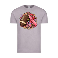 Vintage Zinc breast cancer ribbon and american football Vintage Tee - MaliasSmallBusiness