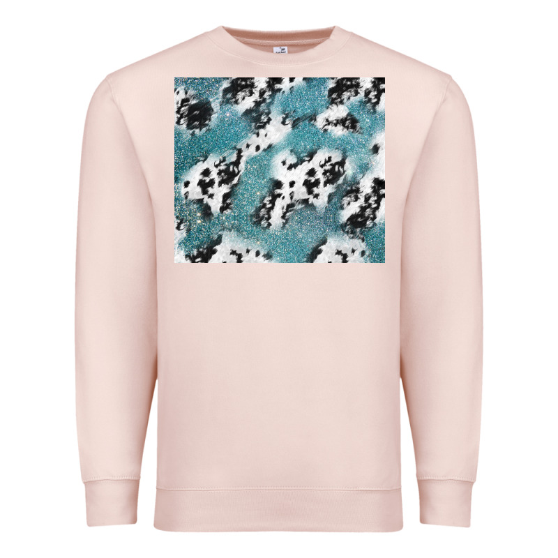 Teal Glitter And Cowhide Premium Sweatshirt by TumblerDesignByShophia | Teevron