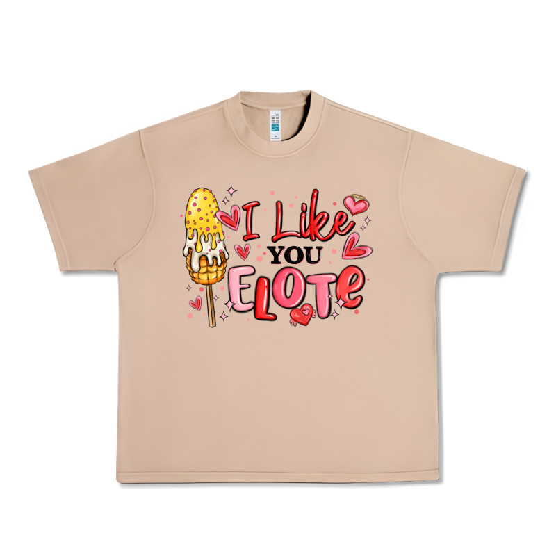 I Like You Elote Mexican Valentines Day Urban Heavy Tee by MaliasSmallBusiness | Teevron