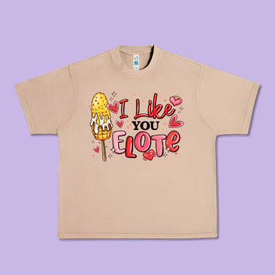 I Like You Elote Mexican Valentines Day Urban Heavy Tee Designed By Maliassmallbusiness