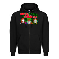 Black Merry Christmas - Gnome - Gnome Zipper Hoodie - Bettercallsaul