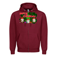 Burgundy Merry Christmas - Gnome - Gnome Zipper Hoodie - Bettercallsaul