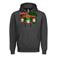 Charcoal Heather Merry Christmas - Gnome - Gnome Zipper Hoodie - Bettercallsaul
