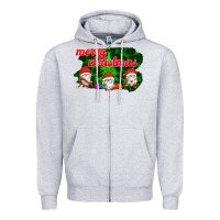 Heather Grey Merry Christmas - Gnome - Gnome Zipper Hoodie - Bettercallsaul
