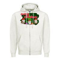 Oatmeal Heather Merry Christmas - Gnome - Gnome Zipper Hoodie - Bettercallsaul