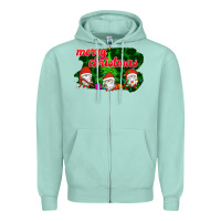 Seafoam Merry Christmas - Gnome - Gnome Zipper Hoodie - Bettercallsaul