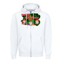 White Merry Christmas - Gnome - Gnome Zipper Hoodie - Bettercallsaul