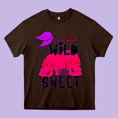 A Little Wild A Little Sweet Heavy Core Tee Designed By Jahusdesignshop