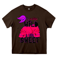 Chocolate Brown a little wild a little sweet Heavy Core Tee - JahusDesignShop
