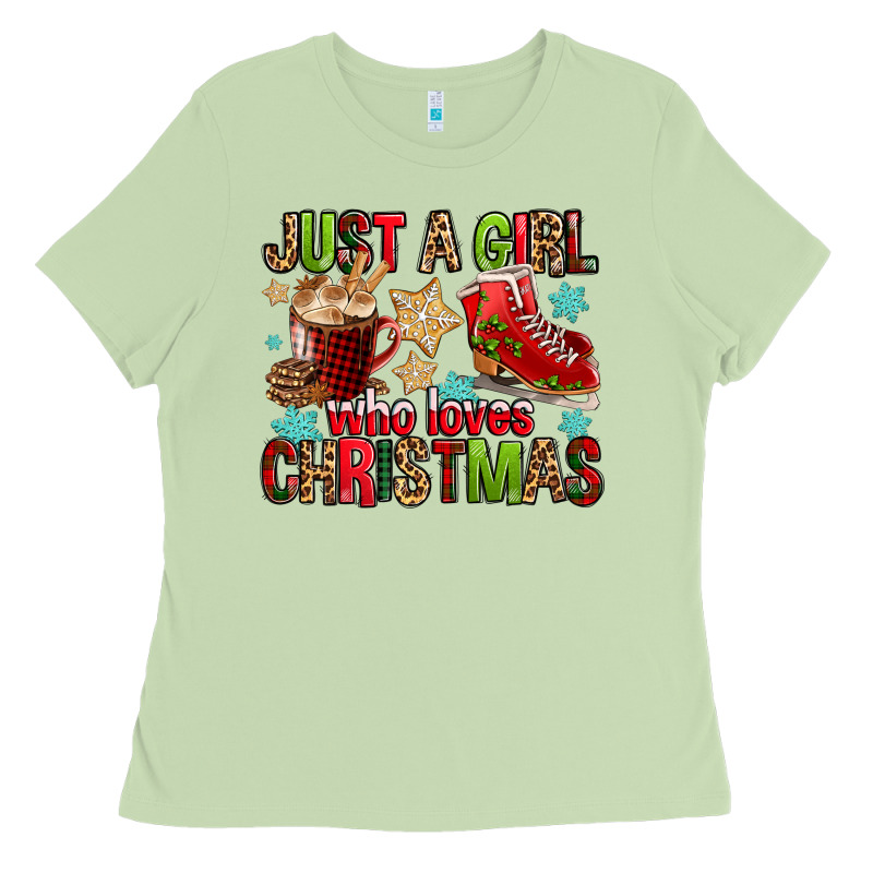 Just A Girl Who Loves Christmas Ladies Tee by FaDigitalArtStudio | Teevron
