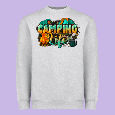 Camping Life Heavyweight Sweatshirt Designed By Nancycooperartshop