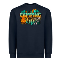 Navy camping life Heavyweight Sweatshirt - NancyCooperArtShop