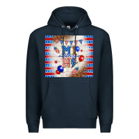 Navy American mini Premium Hoodie - TumblerDesignByShophia