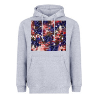 Heather Grey American flag sparkly  tumbler Heavyweight Hoodie - HowdyJamesFarm