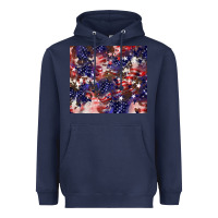 Navy American flag sparkly  tumbler Heavyweight Hoodie - HowdyJamesFarm