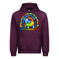 Mauve Wine Autism Awareness Autism elephant Urban Hoodie - FaDigitalArtStudio
