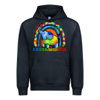 Navy Autism Awareness Autism elephant Urban Hoodie - FaDigitalArtStudio