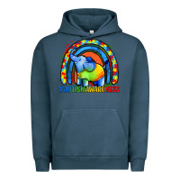 Pigment Midnight Navy Autism Awareness Autism elephant Urban Hoodie - FaDigitalArtStudio