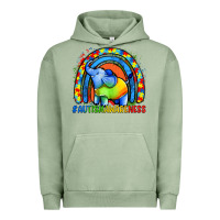 Pigment Oil Green Autism Awareness Autism elephant Urban Hoodie - FaDigitalArtStudio