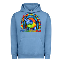 Pigment Pebble Blue Autism Awareness Autism elephant Urban Hoodie - FaDigitalArtStudio