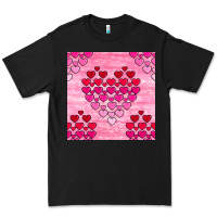 Black valentines day hearts seamless pattern Premium Tee - BundleAndBundleShop