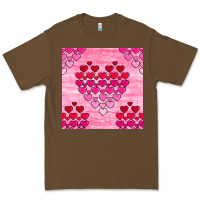 Cacao valentines day hearts seamless pattern Premium Tee - BundleAndBundleShop