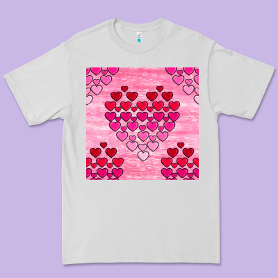 Valentines Day Hearts Seamless Pattern Premium Tee Designed By Bundleandbundleshop