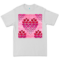 Dove Grey valentines day hearts seamless pattern Premium Tee - BundleAndBundleShop
