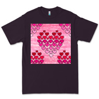 Plum valentines day hearts seamless pattern Premium Tee - BundleAndBundleShop