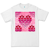 White valentines day hearts seamless pattern Premium Tee - BundleAndBundleShop