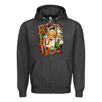 Charcoal Heather Christmas Ho Ho Ho Zipper Hoodie - Bettercallsaul