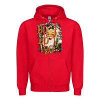 Red Christmas Ho Ho Ho Zipper Hoodie - Bettercallsaul