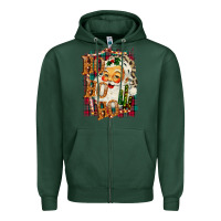 Sports Green Christmas Ho Ho Ho Zipper Hoodie - Bettercallsaul