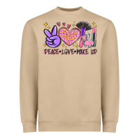 Mushroom peace love make up Heavyweight Sweatshirt - MaliasSmallBusiness