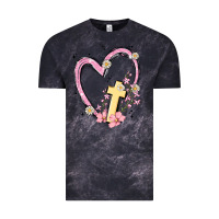 Cloud Black heart cross Vintage Tee - MaliasSmallBusiness