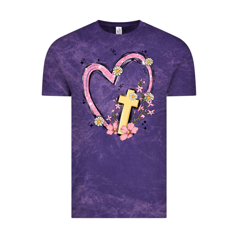 Heart Cross Vintage Tee by MaliasSmallBusiness | Teevron