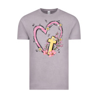 Vintage Zinc heart cross Vintage Tee - MaliasSmallBusiness