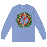 Colony Blue Christmas peace Long Sleeve Tee - MaliasSmallBusiness