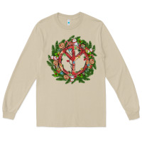 Mushroom Christmas peace Long Sleeve Tee - MaliasSmallBusiness