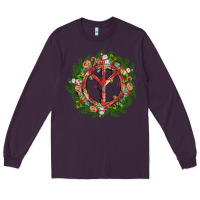 Plum Christmas peace Long Sleeve Tee - MaliasSmallBusiness