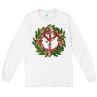 White Christmas peace Long Sleeve Tee - MaliasSmallBusiness