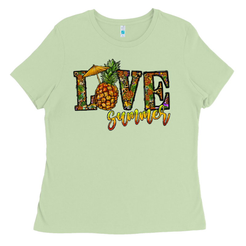 Love Summer Pinapple Ladies Tee by CowhideDigitalArt | Teevron
