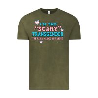 Vintage Olive im scary transgender the media warned you about Vintage Tee - JahusDesignShop