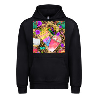 Black school girl coffee cup with leopard seamless pattern bbs Urban Hoodie - BundleAndBundleShop