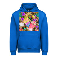 Cobalt school girl coffee cup with leopard seamless pattern bbs Urban Hoodie - BundleAndBundleShop