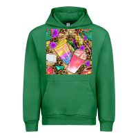 Emerald school girl coffee cup with leopard seamless pattern bbs Urban Hoodie - BundleAndBundleShop