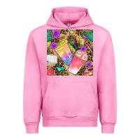 Fuchsia Pink school girl coffee cup with leopard seamless pattern bbs Urban Hoodie - BundleAndBundleShop