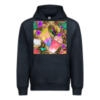 Navy school girl coffee cup with leopard seamless pattern bbs Urban Hoodie - BundleAndBundleShop